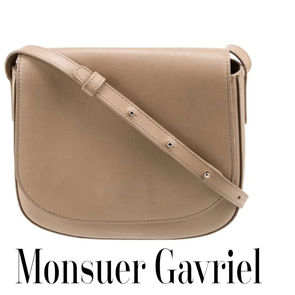 Sale❗️MONSUER GAVRIEL TAN LEATHER CROSSBODY. EUC - Picture 2 of 8